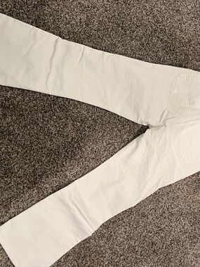 Ann Taylor White Flare Jeans